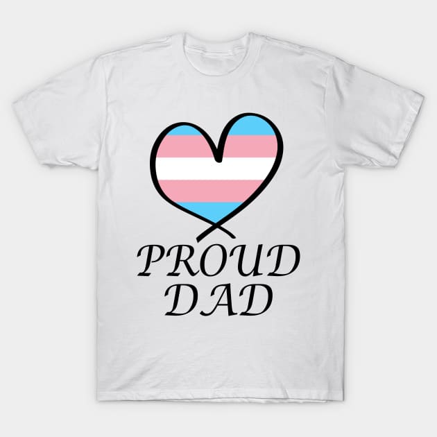 Proud Dad LGBT Gay Pride Month Transgender Flag T-Shirt by artbypond